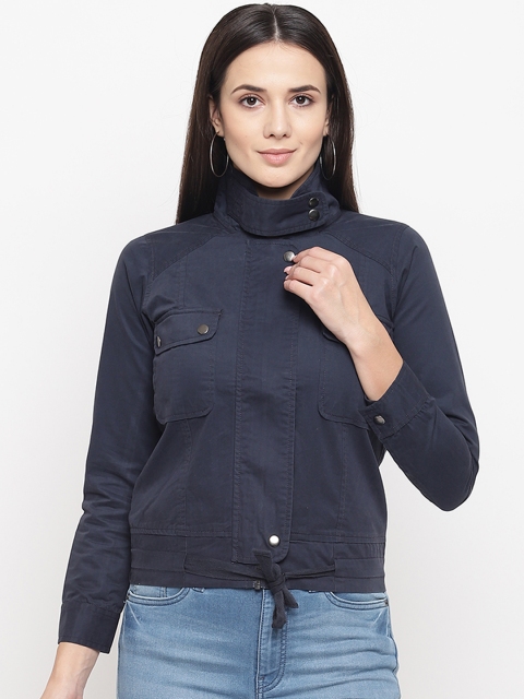 

Aeropostale Women Navy Blue Solid Tailored Jacket
