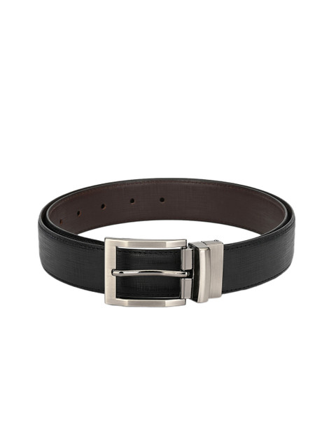 

Calvadoss Men Black Textured Belt