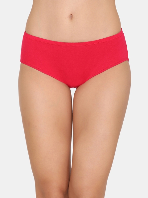 

Zivame Women Red Solid Pure Modal Seamless Hipster Briefs ZI2469FASHASLVR