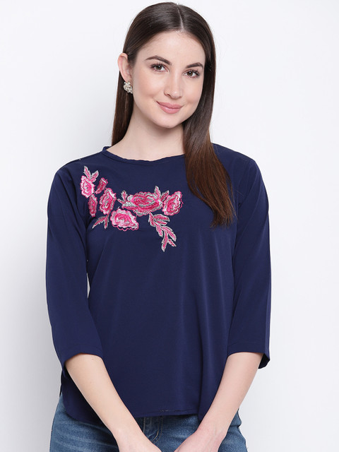 

Mayra Women Blue Printed Top