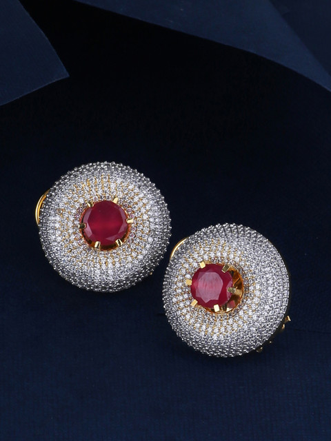 

Tistabene Gold-Plated Red Circular Studs