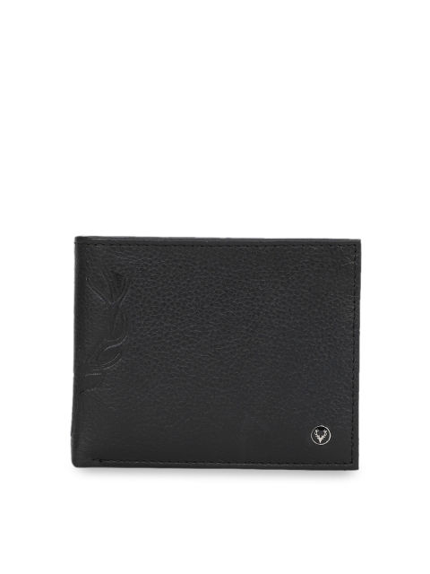 

Allen Solly Men Black Solid Two Fold Leather Wallet