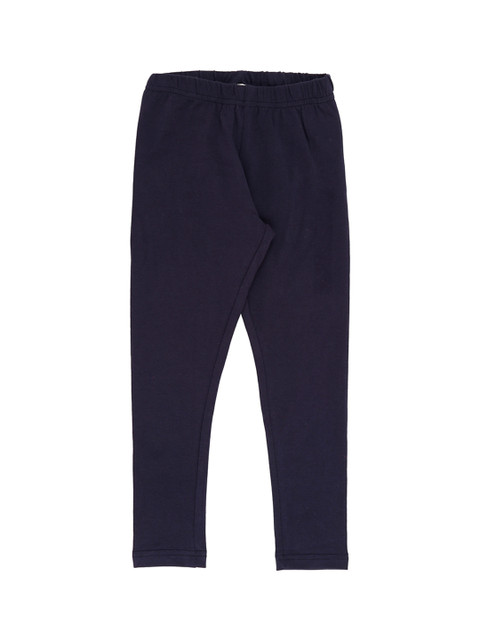 

Pantaloons Junior Girls Navy Blue Solid Skinny-Fit Cotton Leggings