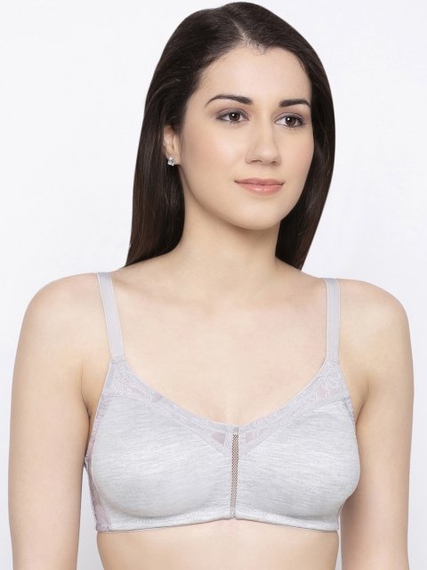 

Candyskin Grey Solid Non-Wired Non Padded Sustainable Everyday Bra CSOL-08