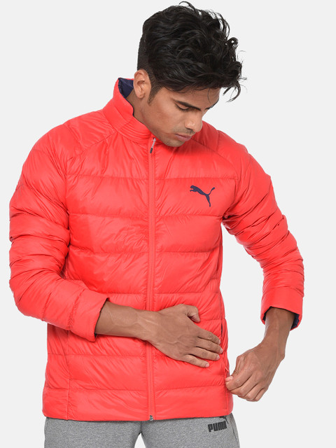 

Puma Men Orange Solid PWRWarm packLITE 600 DOWN Puffer Jacket