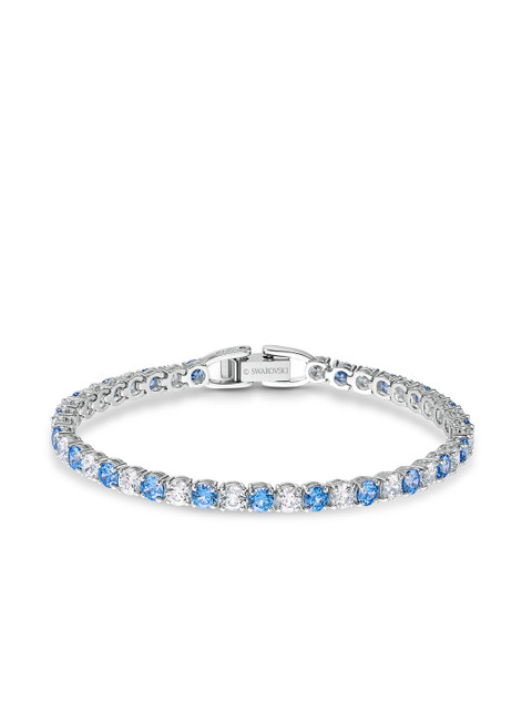 

SWAROVSKI Blue Rhodium-Plated Tennis Deluxe Bracelet