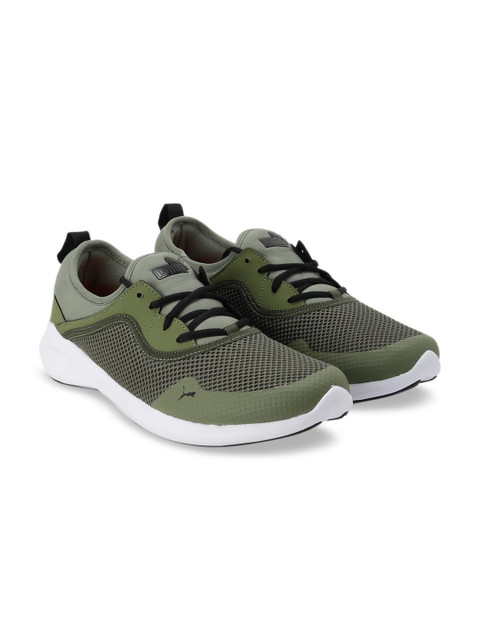 

Puma Men Green Woven Design Sneakers