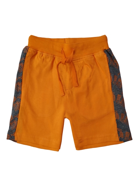 

KiddoPanti Boys Orange Printed Regular Fit Regular Shorts