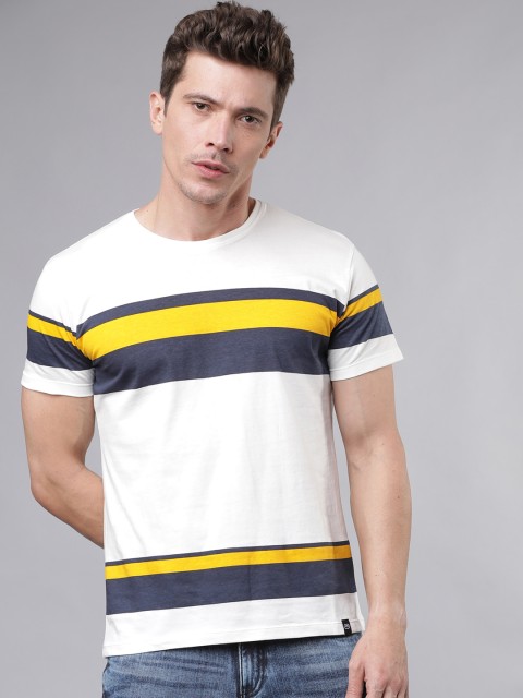 

Ecko Unltd Men White Striped Round Neck T-shirt