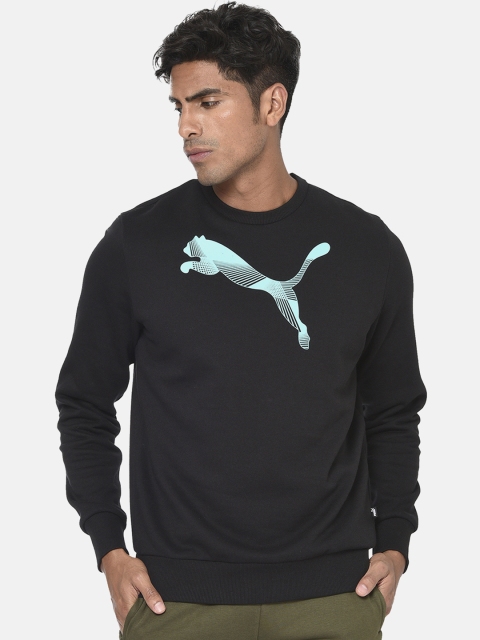 

Puma Men Black Graphic Crew Printed Sweatshirt