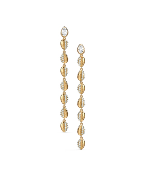 

SWAROVSKI Gold-Toned Shell Cowrie Pierced Earrings
