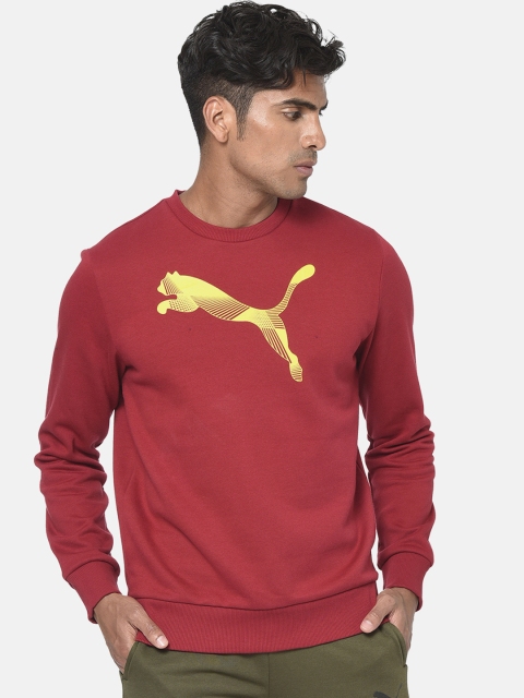 

Puma Men Red Printed Graphic Crew Sweatshirt