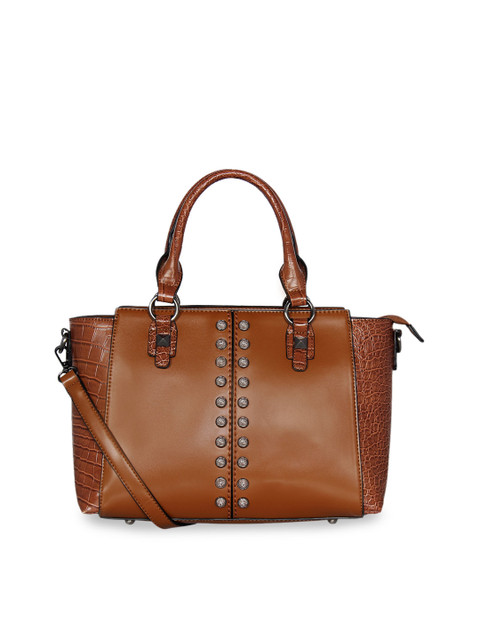 

ESBEDA Brown Crocodile Skin Textured Handheld Bag