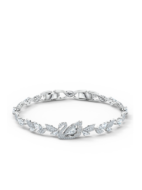 

SWAROVSKI Silver-Toned Rhodium-Plated Bangle-Style Bracelet
