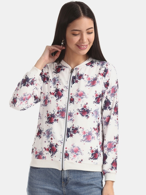 

Sugr Women White Printed Bomber