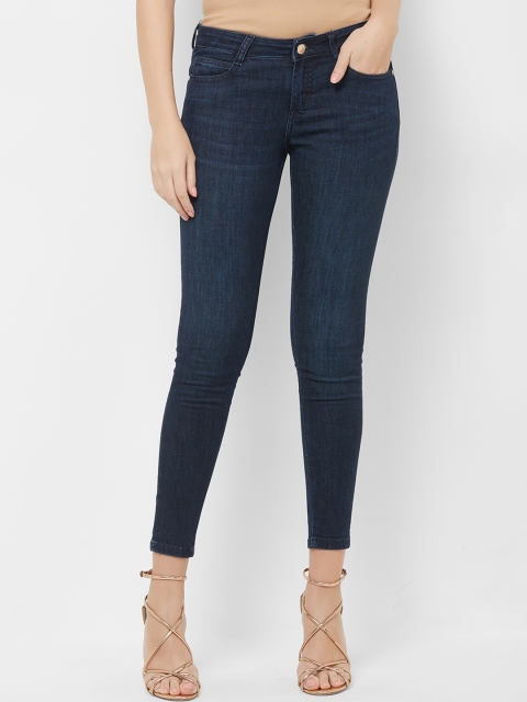 

bebe Women Navy Blue Regular Fit Mid-Rise Clean Look Stretchable Jeans