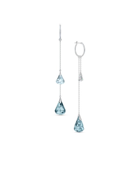 

SWAROVSKI Blue Hoop Earrings, Silver
