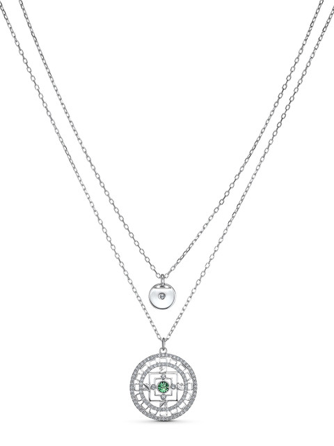 

SWAROVSKI White & Silver-Toned Rhodium-Plated Alloy Necklace