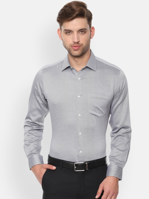

Van Heusen Men Grey & Black Regular Fit Printed Formal Shirt