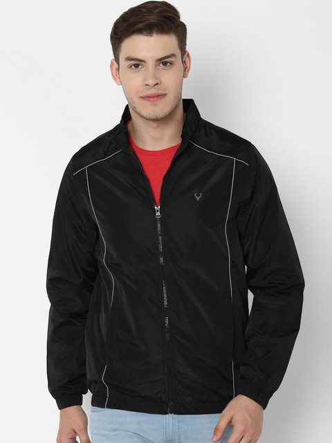 

Allen Solly Men Black Solid Bomber Jacket