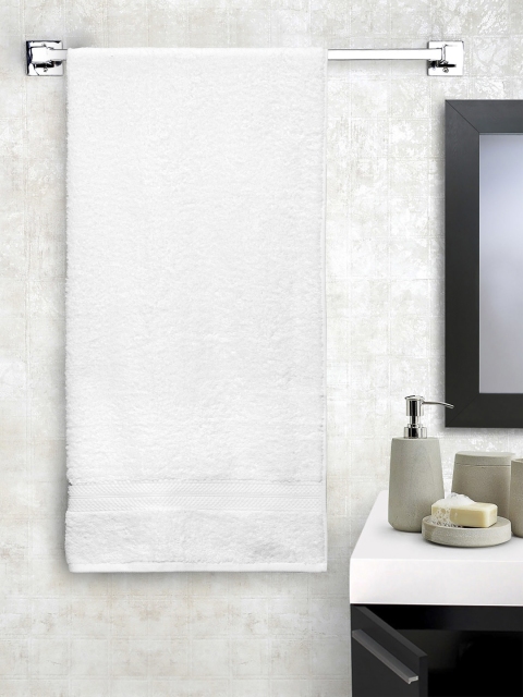 

SPACES White Solid 450GSM Pure Cotton Bath Towel
