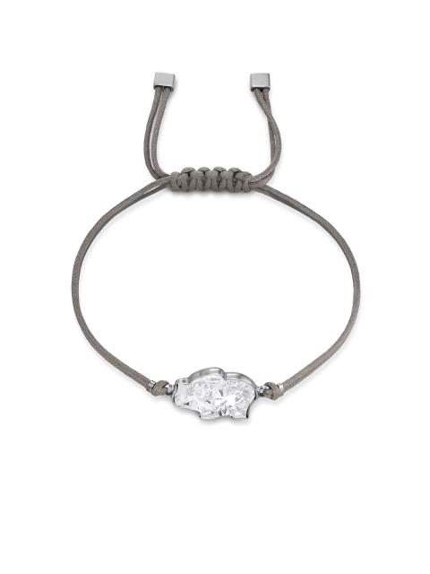 

SWAROVSKI Grey Silver-Plated Elephant Charm Bracelet