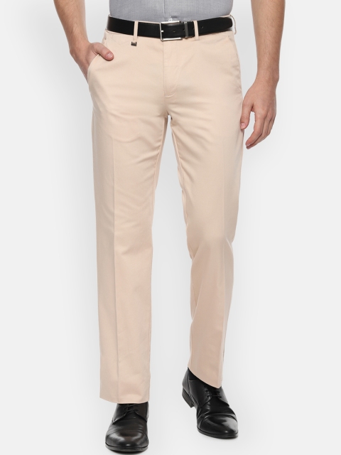 

Van Heusen Men Beige Slim Fit Solid Regular Trousers