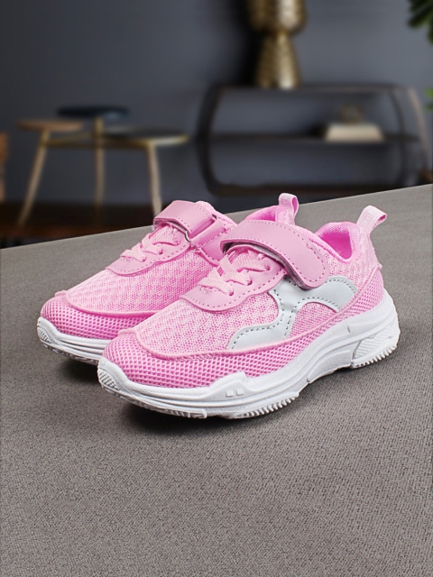

Walktrendy Girls Pink Slip-On Sneakers