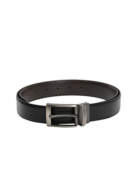 

Calvadoss Men Black & Brown Textured Reversible Belt