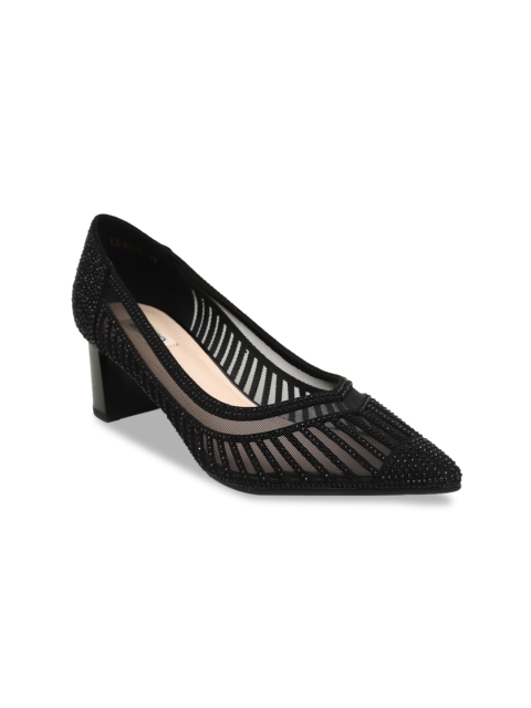 

ROSSO BRUNELLO Women Black Woven Design Pumps