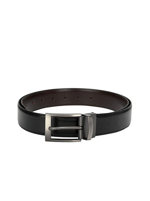 

Calvadoss Men Black Solid Reversible Belt