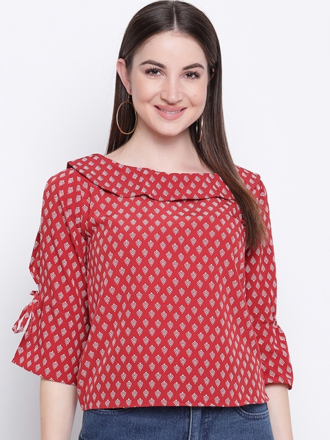 

Mayra Women Red Printed Top