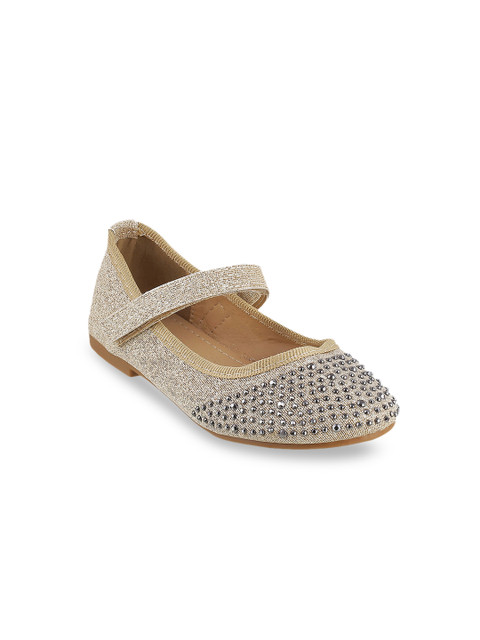 

Metro Girls Gold-Toned Embellished Ballerinas