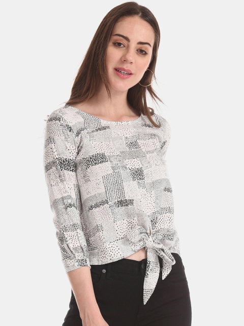 

Sugr Women White Printed Top