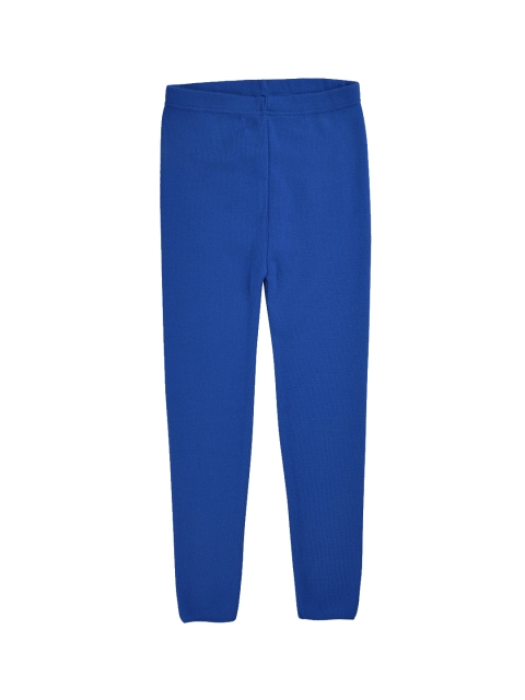 

RVK Girls Blue Solid Ankle Length Leggings