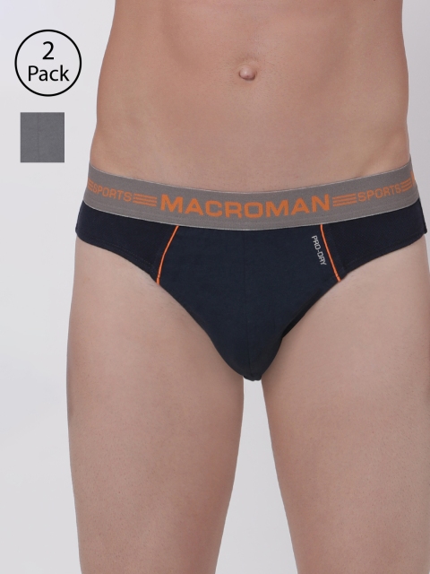 

Macroman M-Series Men Pack of 2 Assorted Pure Cotton Basic Briefs MSP001