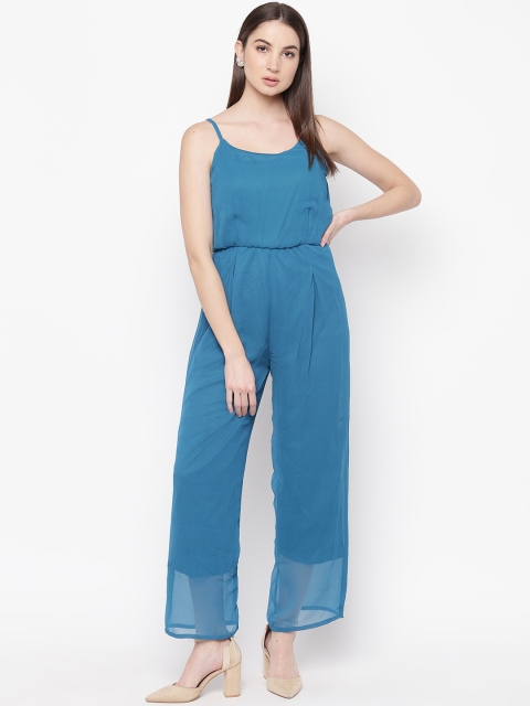 

Mayra Women Blue Solid Basic Jumpsuit