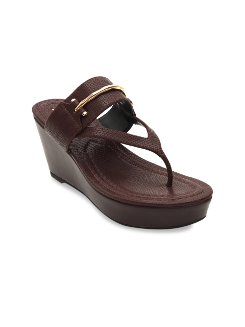 

ROSSO BRUNELLO Women Burgundy Solid Sandals