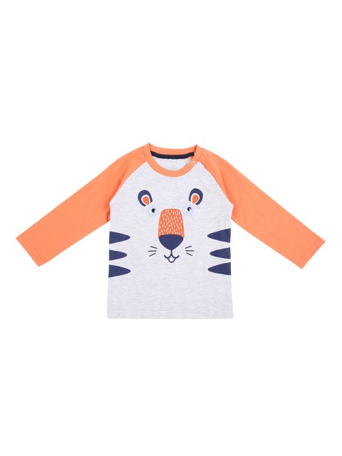 

Pantaloons Baby Boys Grey Printed Round Neck T-shirt