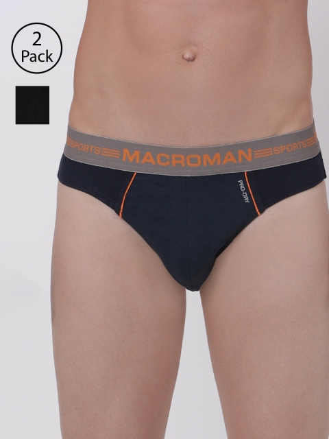 

Macroman M-Series Men Pack of 2 Assorted Pure Cotton Basic Briefs