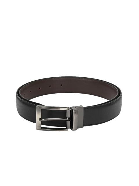 

Calvadoss Men Black & Brown Textured Reversible Belt