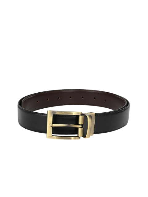 

Calvadoss Men Black & Brown Textured Reversible Belt