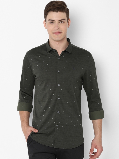 

Allen Solly Men Green & Off-White Slim Fit Printed Casual Shirt