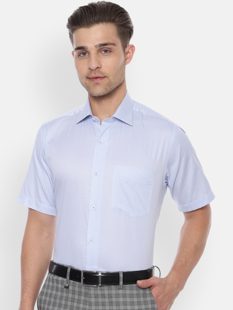 

Van Heusen Men Blue Regular Fit Printed Formal Shirt