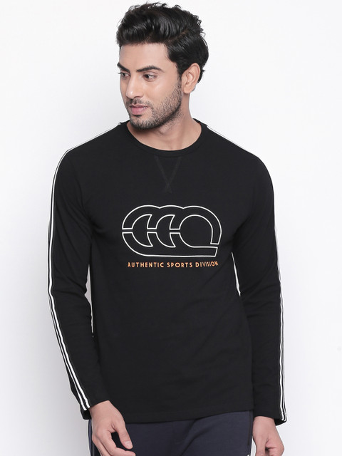 

Ajile by Pantaloons Men Black Printed Round Neck T-shirt