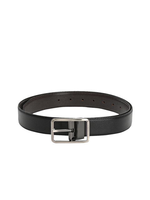 

Calvadoss Men Black & Brown Textured Reversible Belt