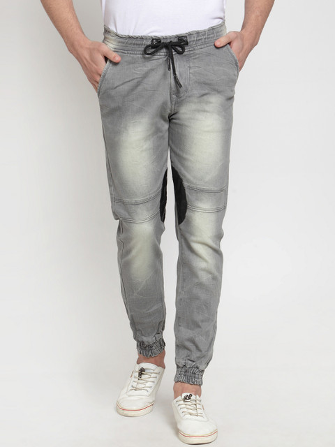 

VOXATI Men Grey Jogger Mid-Rise Clean Look Jeans