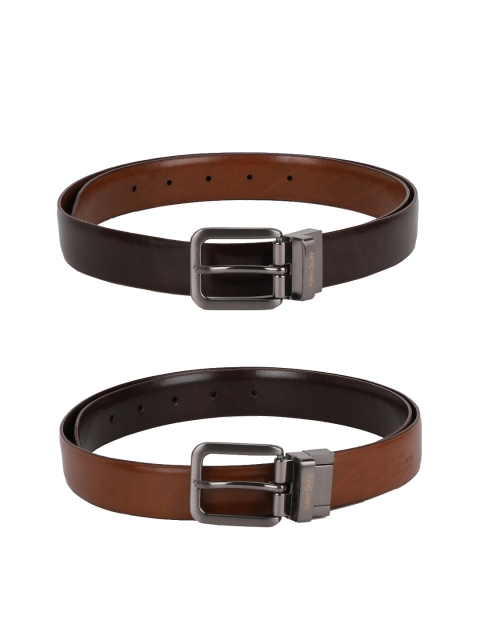 

Allen Solly Men Brown Solid Reversible Belt