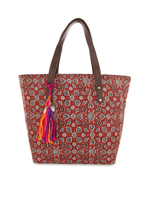 

Vivinkaa Maroon & Blue Printed Shoulder Bag