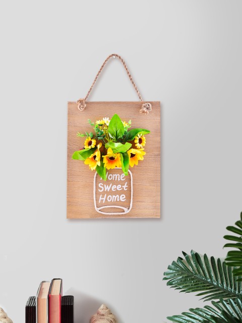 

Archies Love Gifts Beige & Yellow Wall Decor With Artificial Flower